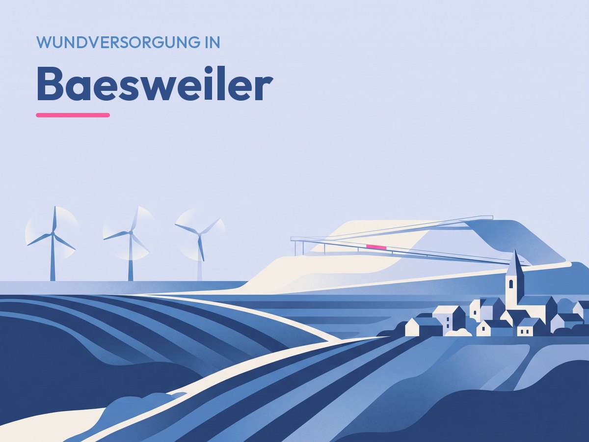 Illustration: weite Felder, Halde und Windräder bei Baesweiler