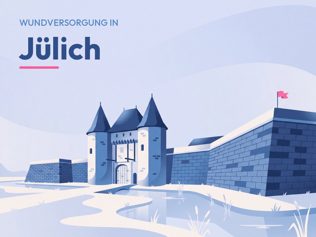 Illustration: der Hexenturm und die Zitadelle in Jülich